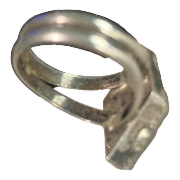 Ring Mother of Pearl Inlay Size 4.5 Native Zuni Unsigned Sterling Silver 925 Vin - Picture 8 of 16